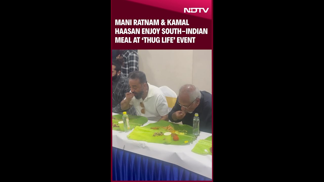 Mani Ratnam And Kamal Haasan Enjoy South-Indian Meal At 'Thug Life' Event