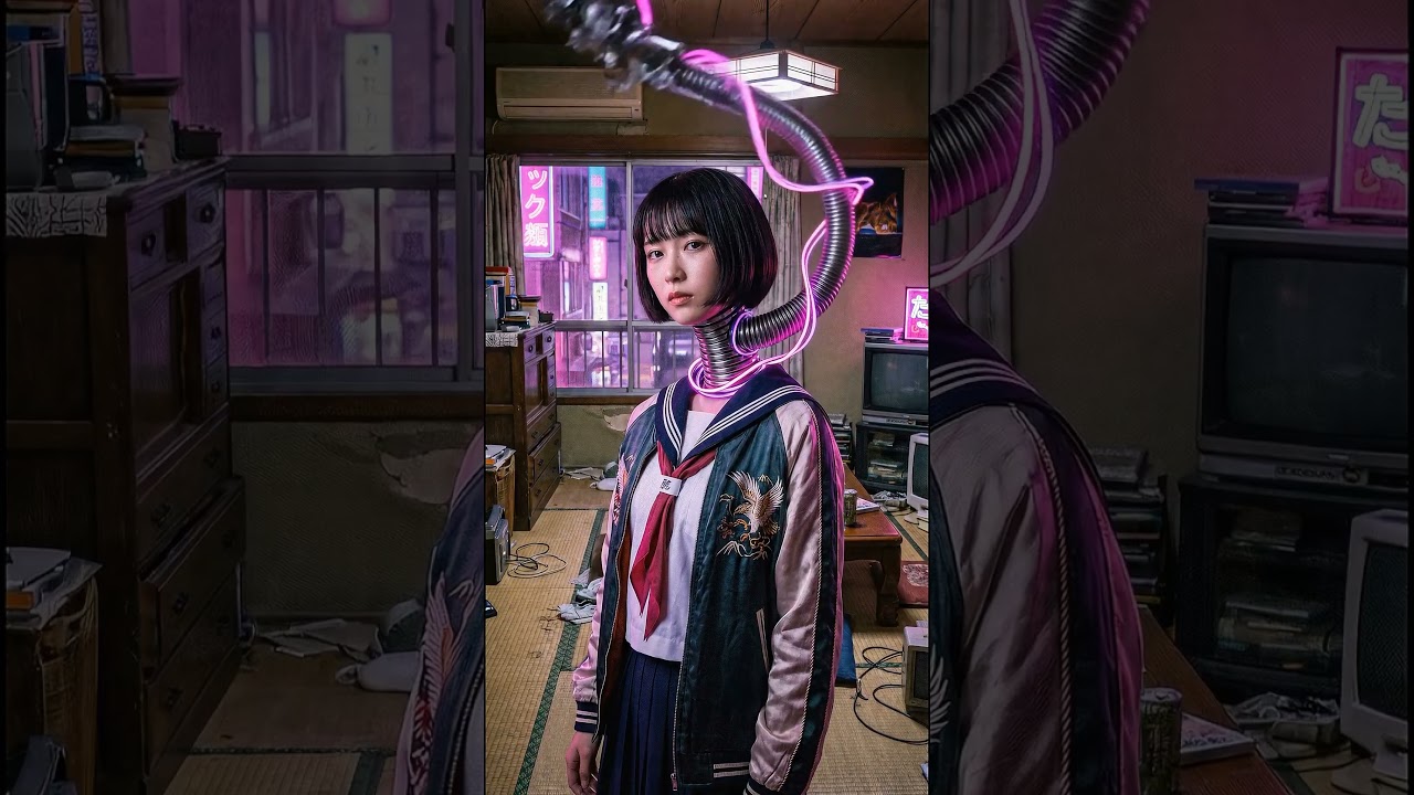 UKIYO VLOGS: File 03 - The Cyber-Rokurokubi's Morning Maintenance 🤖 A Neo Tokyo Yokai Story