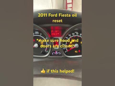 2011 Ford Fiesta oil reset - YouTube