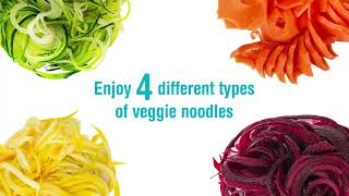 Easy Spiralizing in Seconds with the Shine Electric Spiralizer!