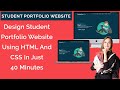 Design Student Portfolio Website For School / College Students | Student Portfolio Website Examples