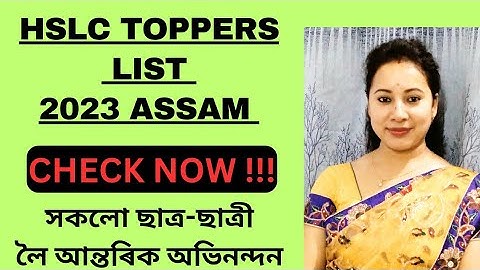HSLC TOPPER LIST 2023  || HSLC TOPPER 2023 ASSAM || HSLC RESULTS 2023 @SCHOOLONLINERSPOOJA  #topper