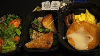 Unpacking IHOP 55+ Roasted Turkey Sandwich and Jr  Winter Wonderland Combo