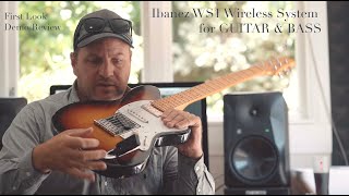 Ibanez WS1 Wireless system for guitar & bass -  first look, demo/review.