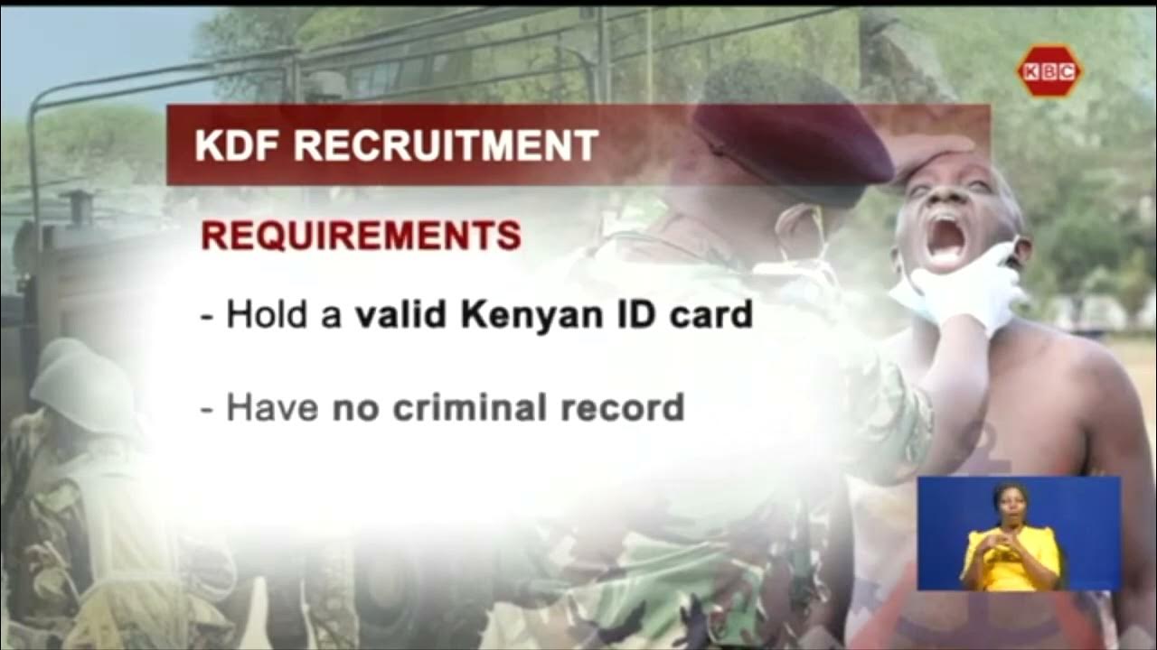 KDF nationwide recruitment to be held between August 28 and September 8