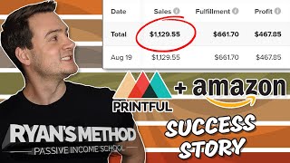 Printful Amazon Integration: How I Sold $1,129.55 in One Day