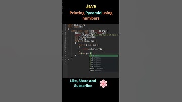 Printing Pyramid using numbers | Java Programming #shorts