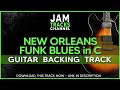 New orleans funk blues  guitar backing track in c