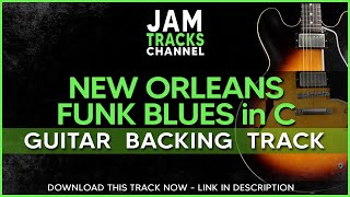 New Orleans Funk Blues - Guitar Backing Track in C