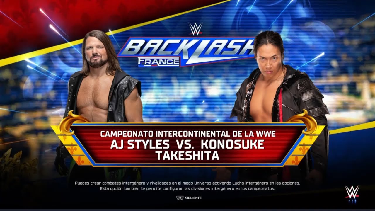 AJ Styles vs Konosuke Takeshita / INTERCONTINENTAL CHAMPION