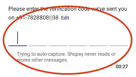 Shopsy App Fix Please Enter The Verification Code We