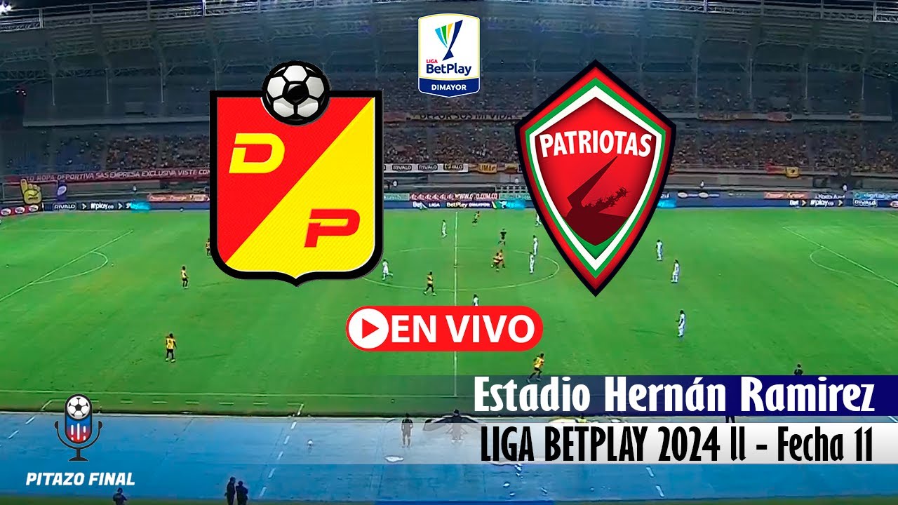 PEREIRA VS PATRIOTAS En Vivo Hoy 🔴 Liga Betplay ll 2024 Fecha 11 ...