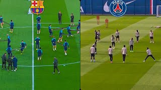 PSG vs FC Barcelona | Side by Side Training Comparison