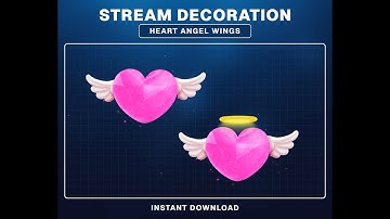 Heart Wings Stream Overlay – Animated Twitch & OBS Stream Overlay