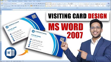 How to Make Printable Visiting Card Design in MS Word 2007 Hindi Tutorial || Business Card Design