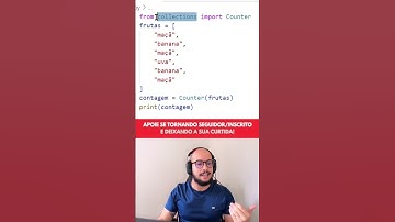 Python em 1 Minuto: Contando Ocorrências com collections.Counter #python #dev #programador #dicas