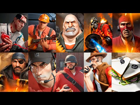 Team Fortress 2 - Meet Them All (Remade By AI)