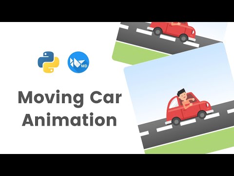 How To Create Moving Car Animation Effect Using KivyMD And Python | Moving Car Animation