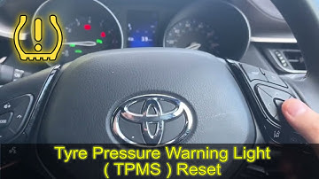 2019 TOYOTA CHR tyre pressure warning reset