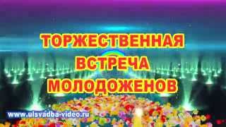 Футаж Встреча молодоженов