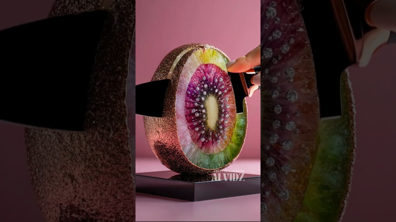 Rainbow Gem Kiwi — Tropical Luxury Jewel Art 🥝💎✨ 