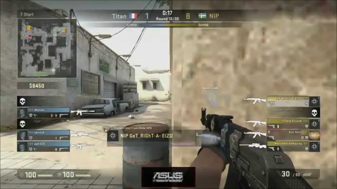 Titan vs NiP on de_dust2 @ ASUS ROG 2015 Grand Finals (CS:GO Titan vs NiP) Game 1