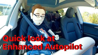 Enhanced Autopilot on Tesla Model Y Explained and demonstrated