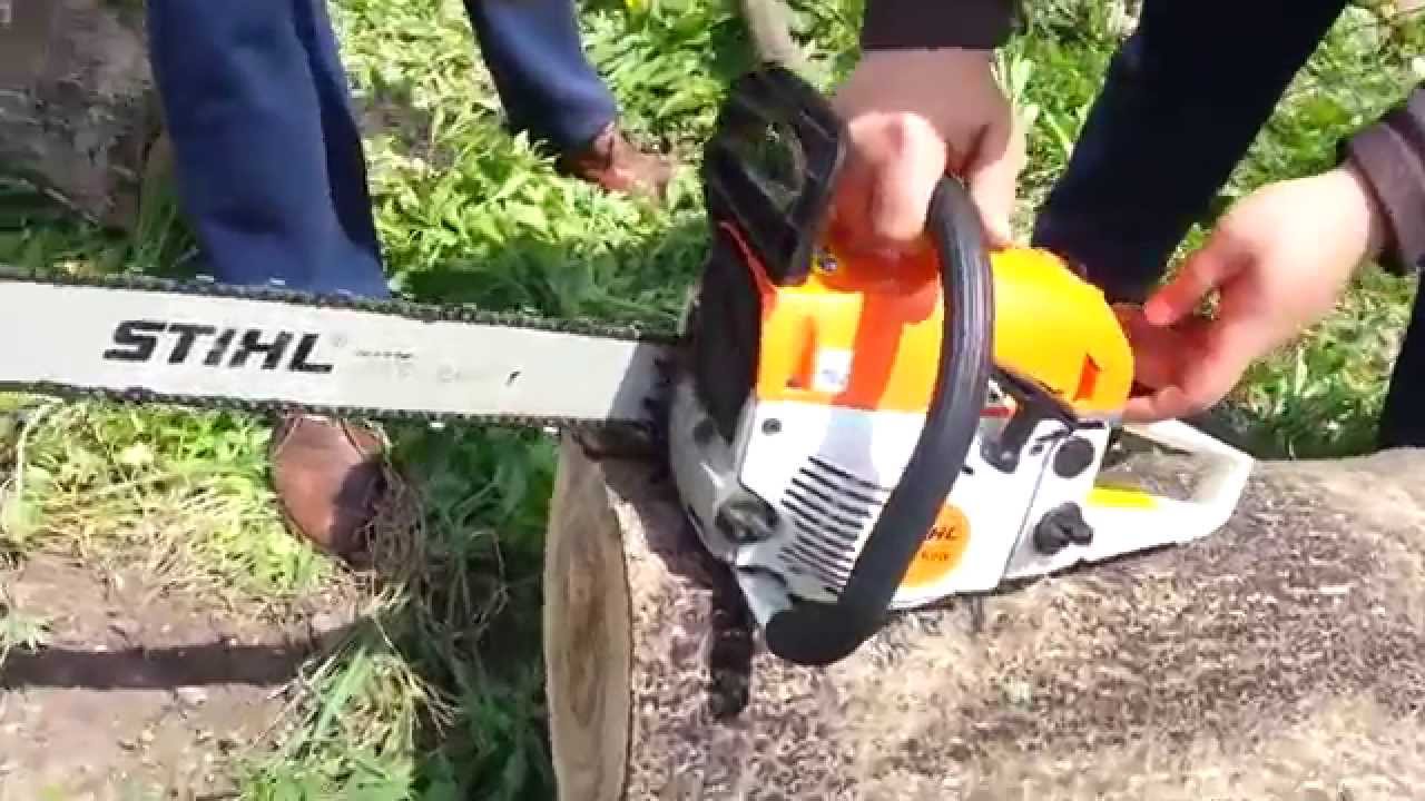  Штиль STIHL MS 370 в работе. - YouTube