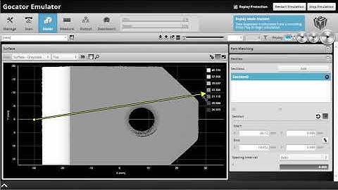 Gocator 3D Smart sesnor program: sectioning