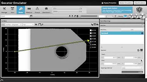 Gocator 3D Smart sesnor program: sectioning