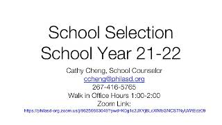 School Selection at Open House 2020