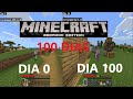 SOBREVIVI 100 DIAS EN MINECRAFT BEDROCK ....esto paso