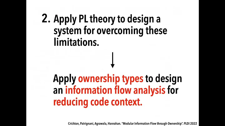 Stanford CS PhD thesis defense - "Revisiting Program Slicing with Ownership-based Information Flow"