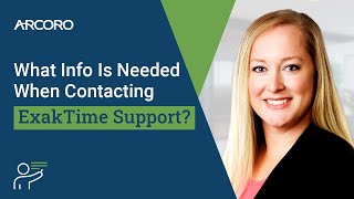 What information is needed when contacting Exaktime Support - HR time tracking software screenshot 2