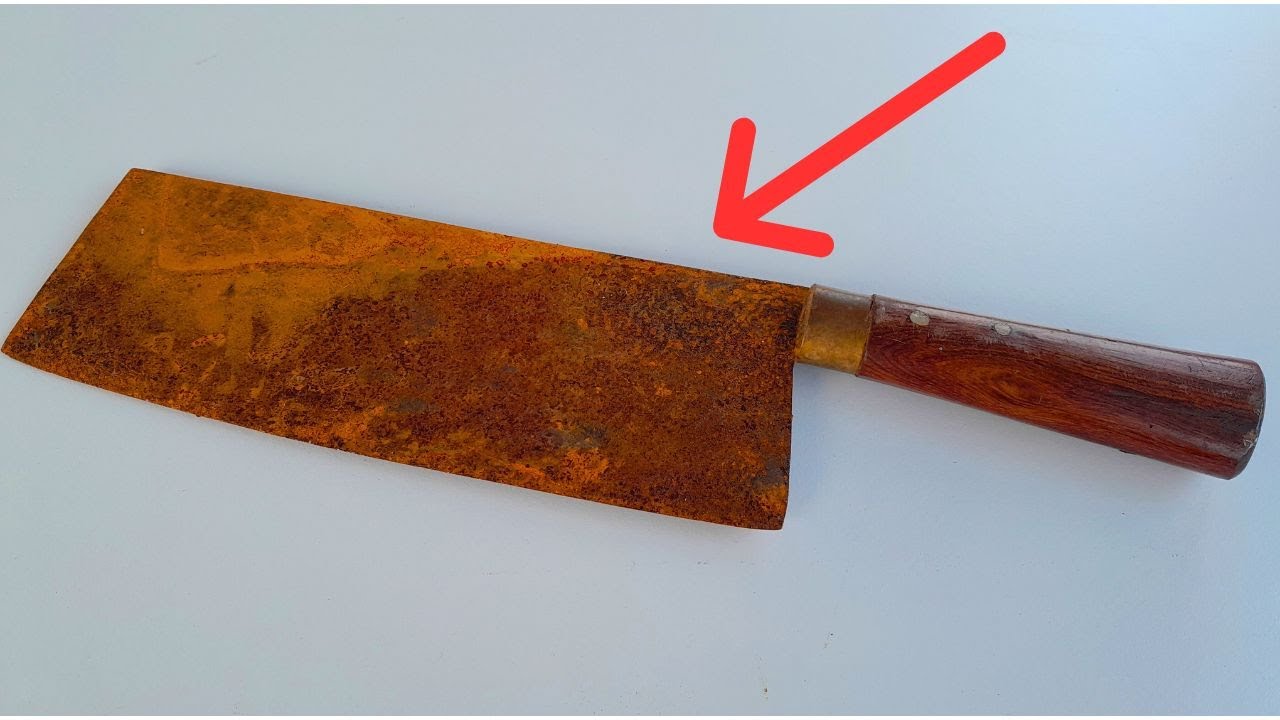 Restore rusty old knives to new ones in just 5 minutes