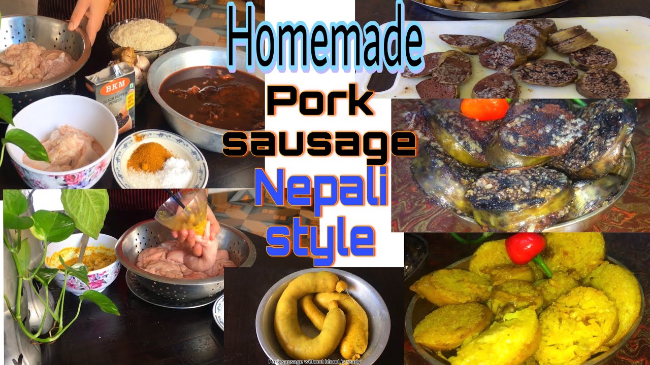 Homemade Pork sausage  || Nepali Traditional food/sargyangma || Nepali Style