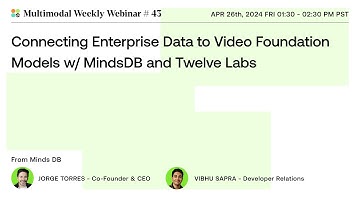 Bring Enterprise Data to Video Foundation Models with MindsDB and Twelve Labs | Multimodal Weekly 43
