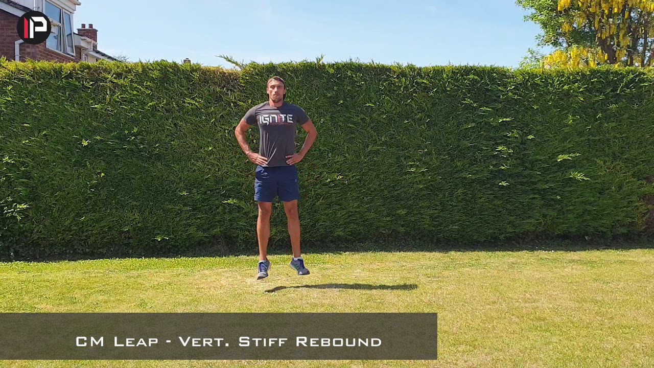 Leap Countermovement Leap Stiff Vertical Rebound Front View YouTube
