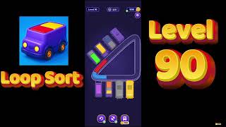 Loop Sort Level 90 Walkthrough 🚚🧩 | Truck Puzzle Game | Solutionguruji
