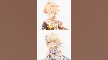 i almost cried in this reunion #genshinimpact #aether #lumine