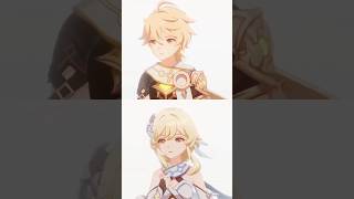 i almost cried in this reunion #genshinimpact #aether #lumine