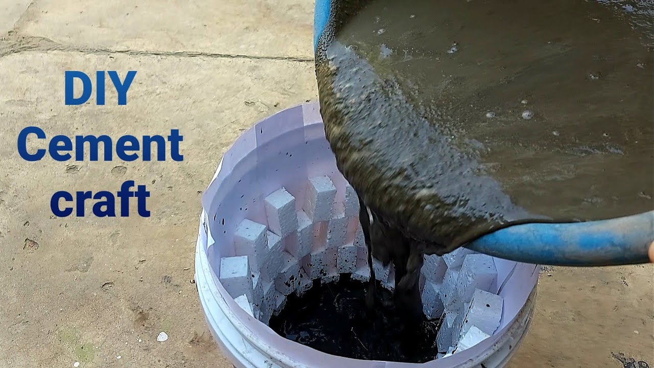 DIY Cement pot making at home | Casting a UNIQUE cement pot very easily