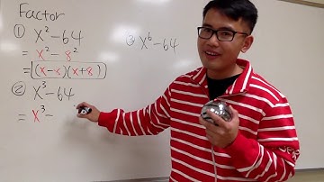 Factoring x^2-64, x^3-64, and x^6-64