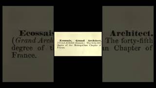 Ecossais, Grand Architect: Encyclopedia of Freemasonry By Albert G. Mackey