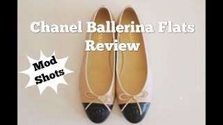 CHANEL Ballerina Flats Ballet Burgundy & Beige Leather Rare - Chelsea  Vintage Couture