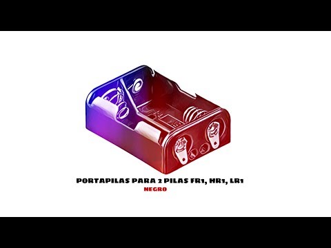 Video de Portapilas para 2 pilas FR1, HR1, LR1  Negro