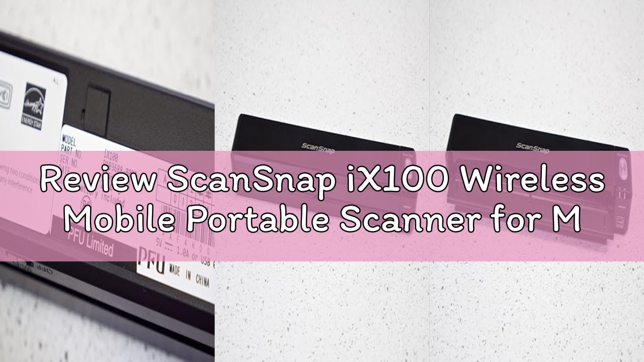 Review ScanSnap iX100 Wireless Mobile Portable Scanner for Mac or PC, Black