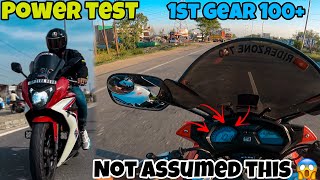 Unexpected 1st gear 101 + ❗️❗️😱 Cbr650f power test |best for beginners | Riderzone 750