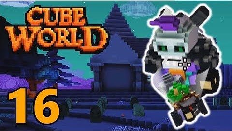 [16] Into The Cemetery Crypt! Battle With The Cryptkeeper! (Cube World Gameplay)