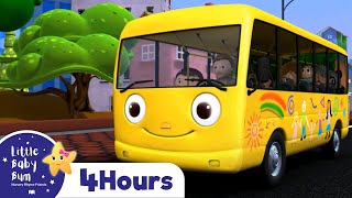 Wheels on the Bus | Little baby Bum | 4 hours of 🚌Wheels on the BUS Songs! | 🚌Nursery Rhymes